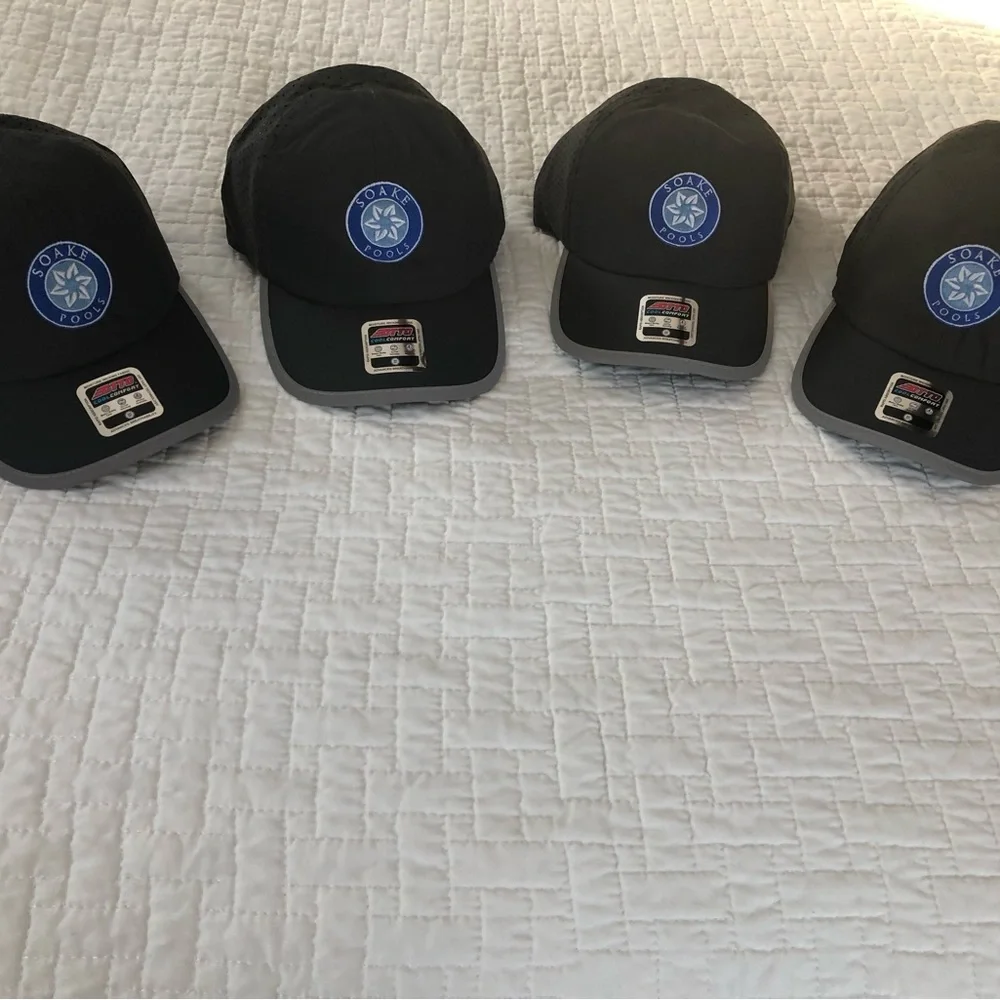 BNWOT Set of 4 Gray OTTO baseball-style caps for poolside, work, golf, etc! - Picture 1 of 9